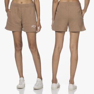 NWT Anine Bing Sport Evan Sweatshorts Sz S Camel Brown Cotton Blend Shorts